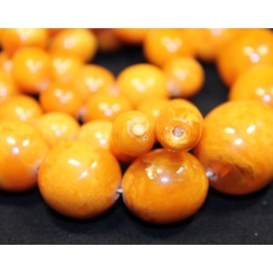 Antique natural baltic amber landscape beads necklace